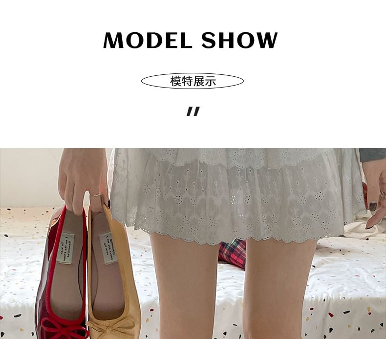 Bow Patent Flats Leather