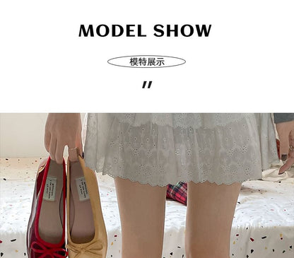 Bow Patent Flats Leather