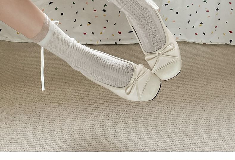 Bow Patent Flats Leather