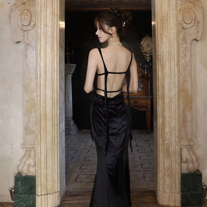 Spaghetti Ruched Maxi Dress Sheath Plain Sweetheart Strap Neck