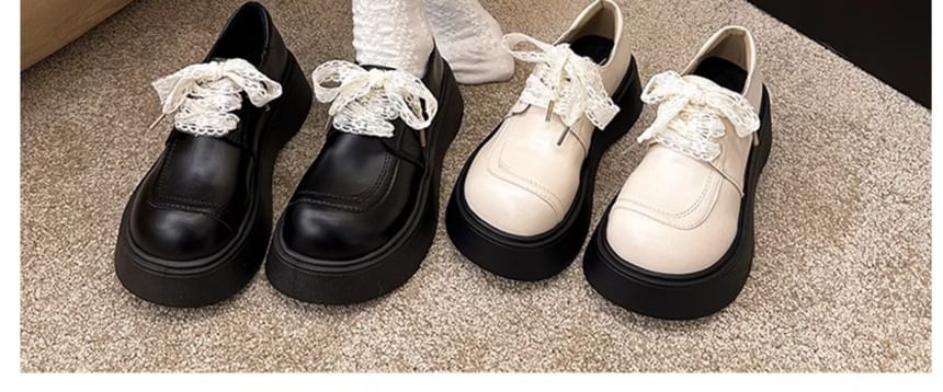 Up Platform Shoes Lace Panel
