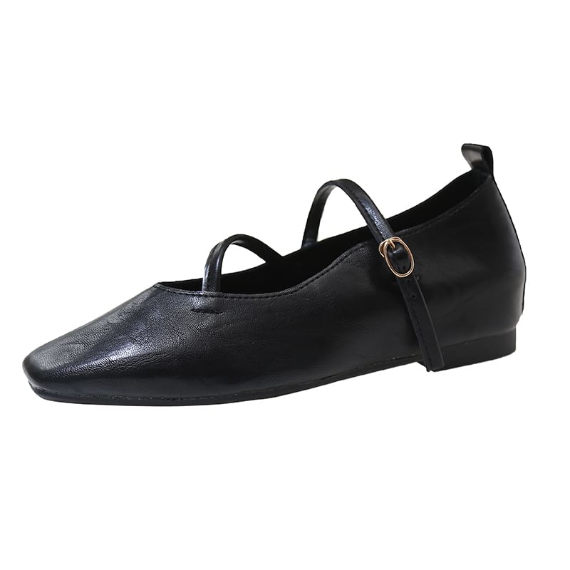 Hidden Toe Jane Square Wedge Mary Pumps