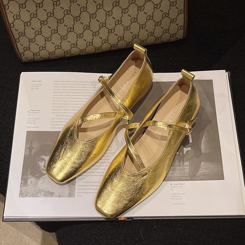 Hidden Toe Jane Square Wedge Mary Pumps