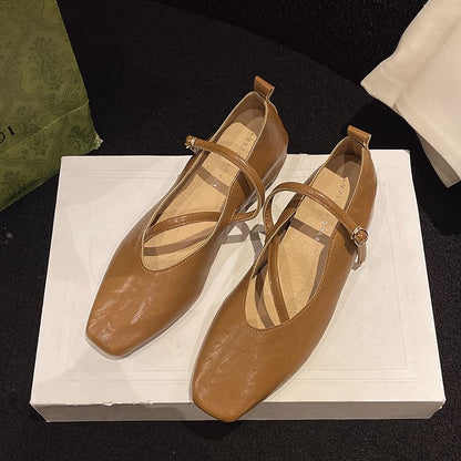 Hidden Toe Jane Square Wedge Mary Pumps