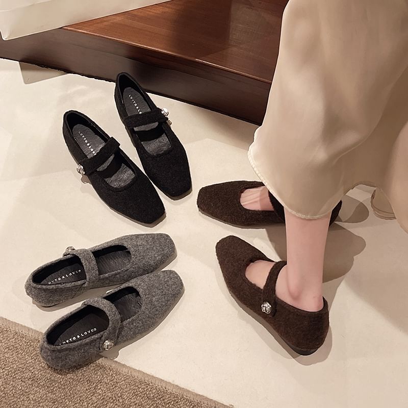 Toe Mary Jane Hidden Pumps Wedge Square