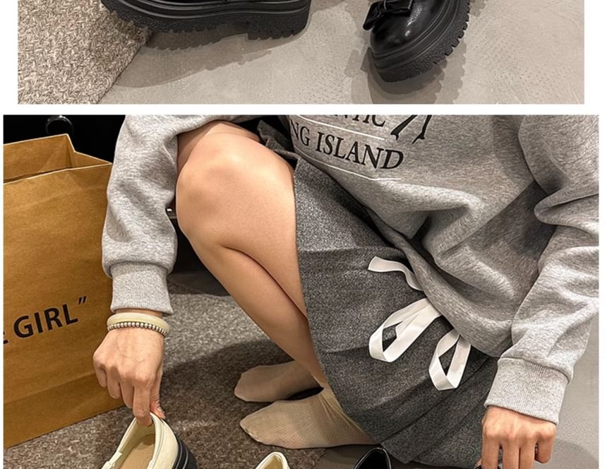 Shoes Bow Jane Frill Mary Platform