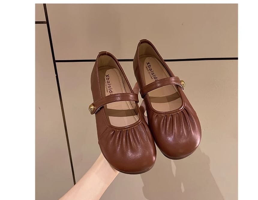 Flats Ruched Mary Jane