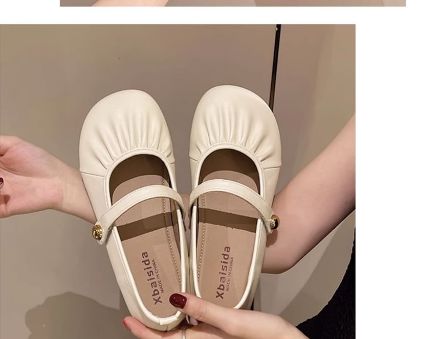 Flats Ruched Mary Jane