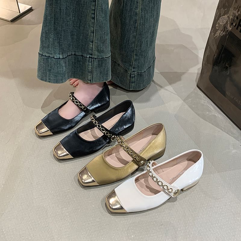 Toe Square Jane Pumps Cap Mary
