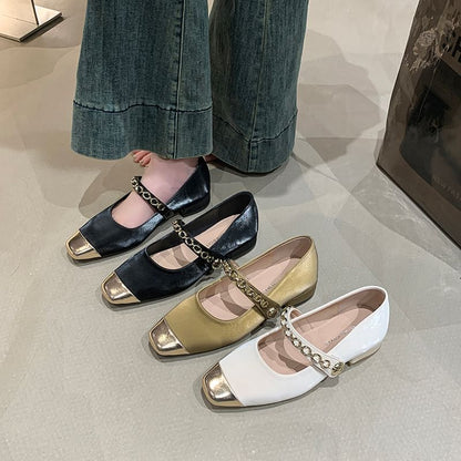 Toe Square Jane Pumps Cap Mary