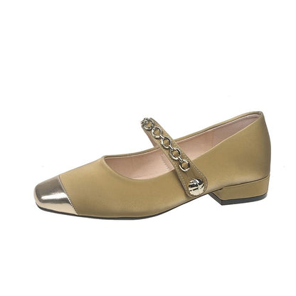 Toe Square Jane Pumps Cap Mary