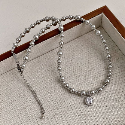 Rhinestone Necklace Beaded