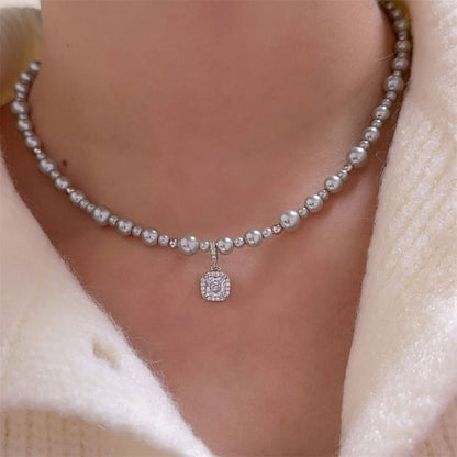 Rhinestone Necklace Beaded