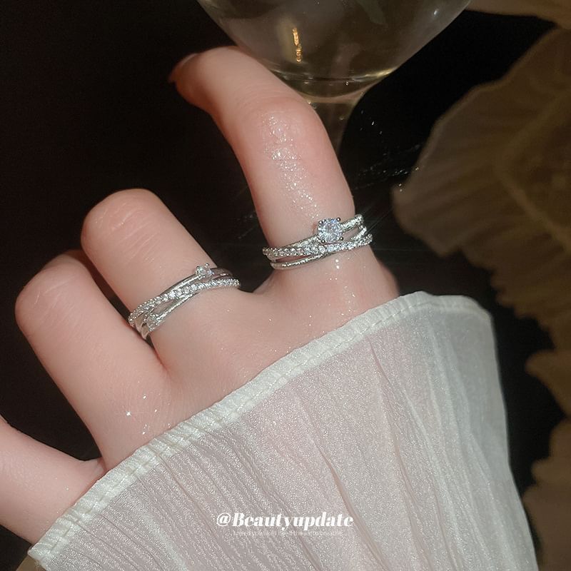 Rhinestone Ring Zirconia Cubic