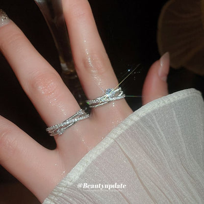 Rhinestone Ring Zirconia Cubic