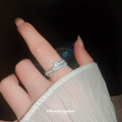 Rhinestone Ring Zirconia Cubic