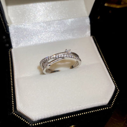 Rhinestone Ring Zirconia Cubic