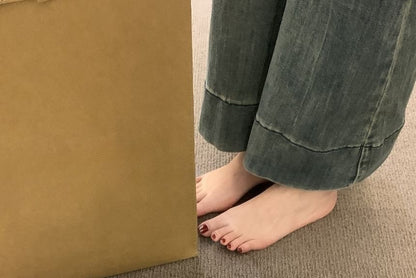 Plain Heel Bow Mules Accent Chunky Pointed Toe