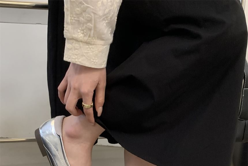 Tone Two Lace-Up Leather Sneakers Faux