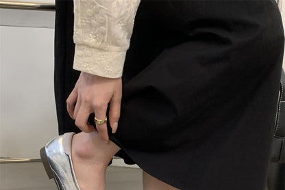 Tone Two Lace-Up Leather Sneakers Faux