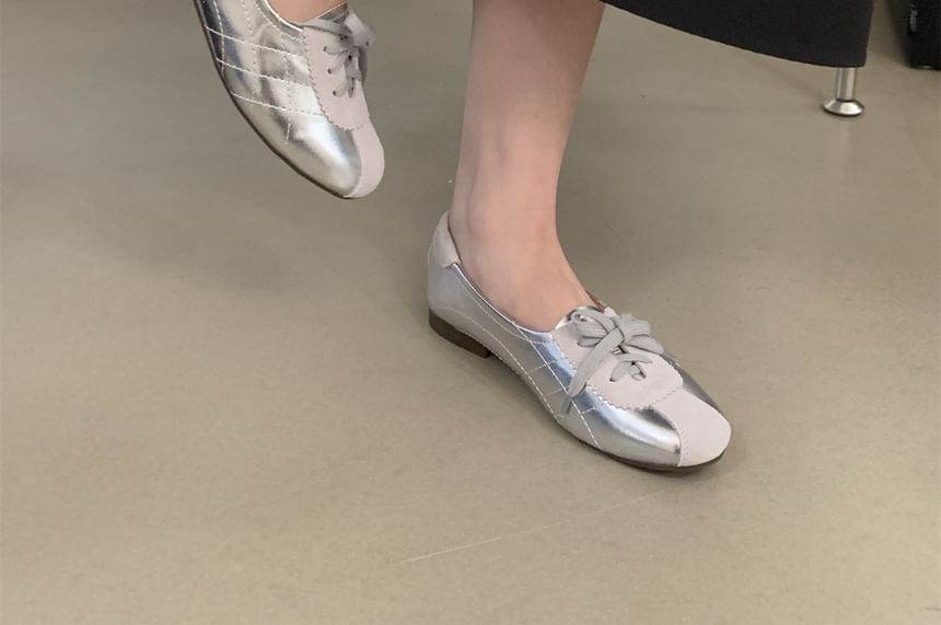 Tone Two Lace-Up Leather Sneakers Faux