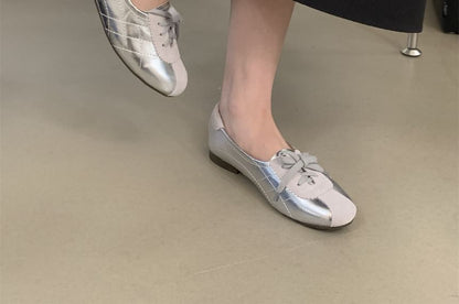 Tone Two Lace-Up Leather Sneakers Faux