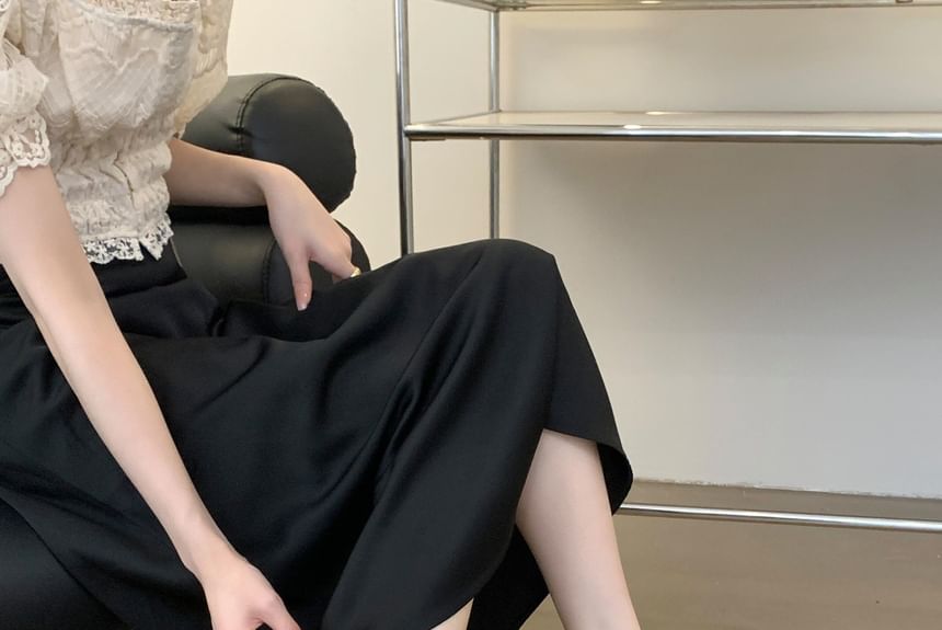 Heel Toe Chunky Pumps Accent Rhinestone Pointed D'Orsay