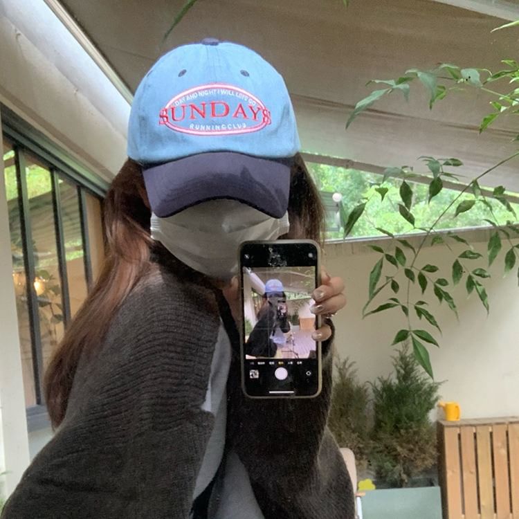 Tone Lettering Cap Two Embroidered Baseball