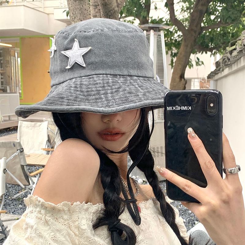 Washed Hat Star Boonie Applique