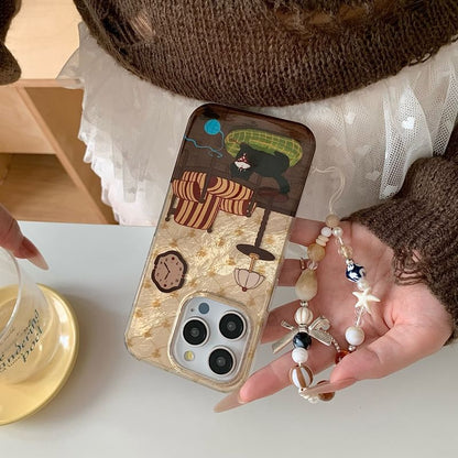 Phone Strap Cat with Case