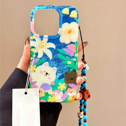 Case with Animal Strap Phone