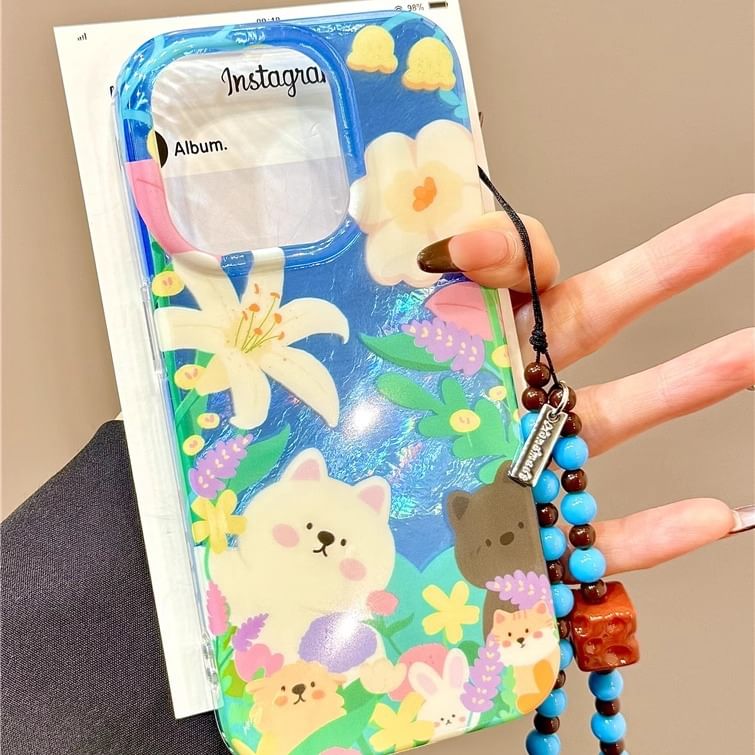 Case with Animal Strap Phone