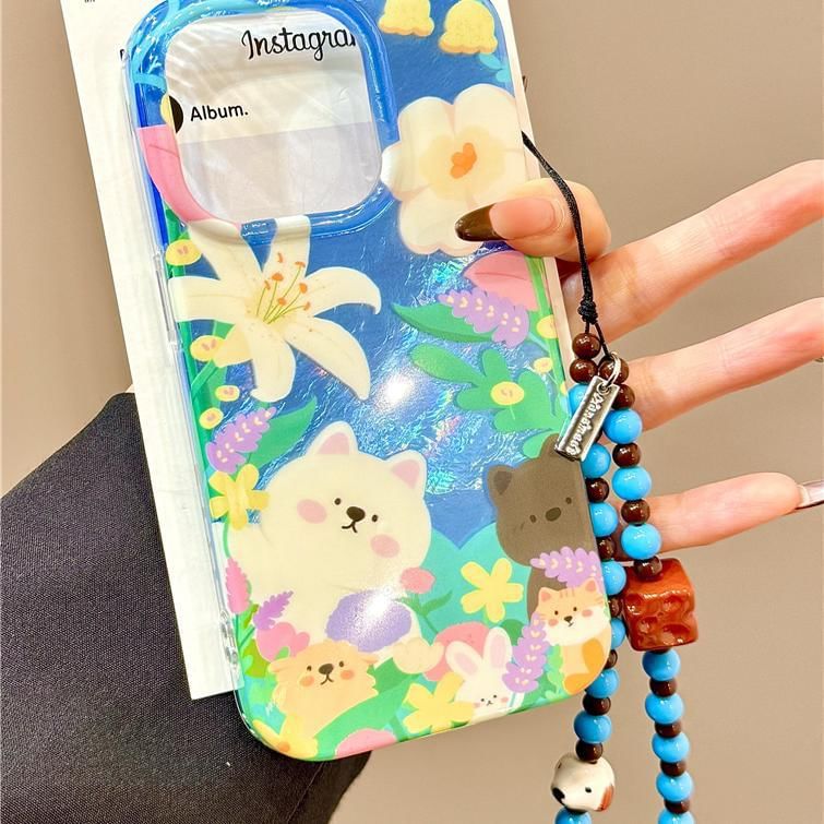 Case with Animal Strap Phone