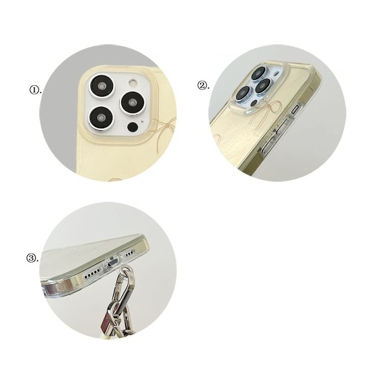 with Charm Dog Phone Case Bow Strap