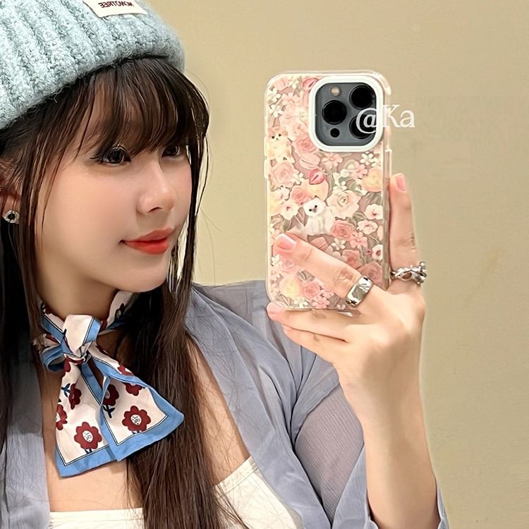Cat Case Phone Floral