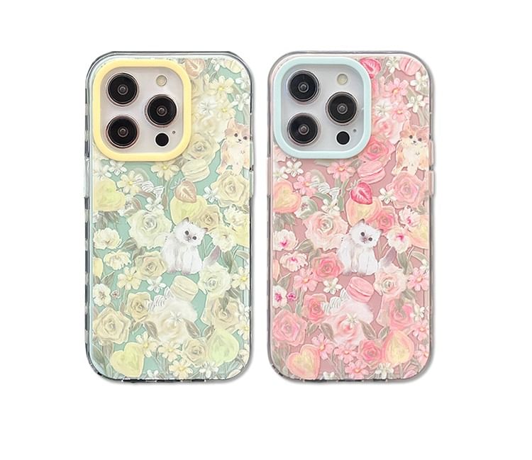 Cat Case Phone Floral