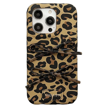Print Leopard Phone Bow Case