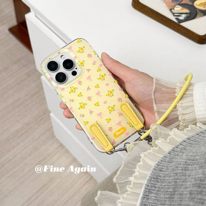 with Phone Case Floral Strap