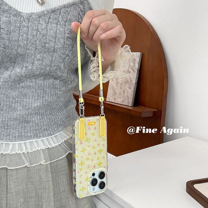 with Phone Case Floral Strap