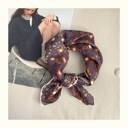 Floral Square Print Scarf