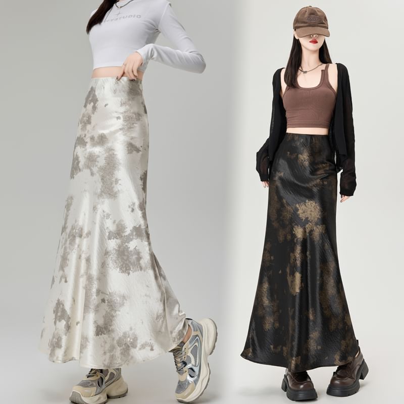 Dye Skirt Mermaid High Rise Maxi Tie