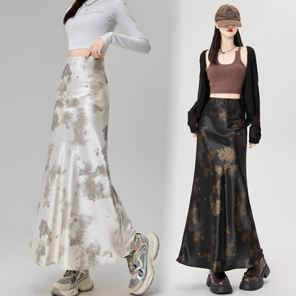 Dye Skirt Mermaid High Rise Maxi Tie