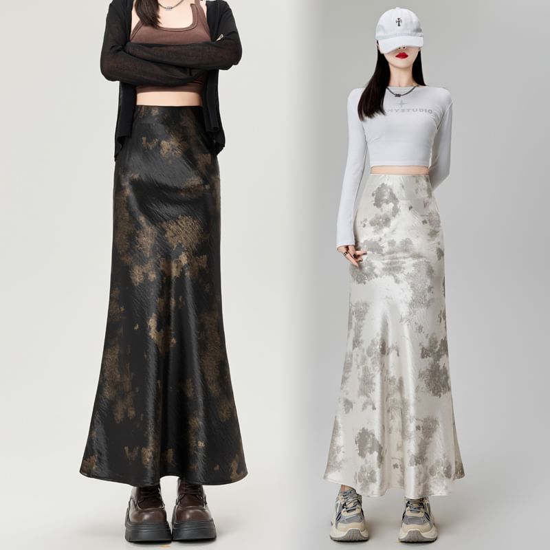 Dye Skirt Mermaid High Rise Maxi Tie