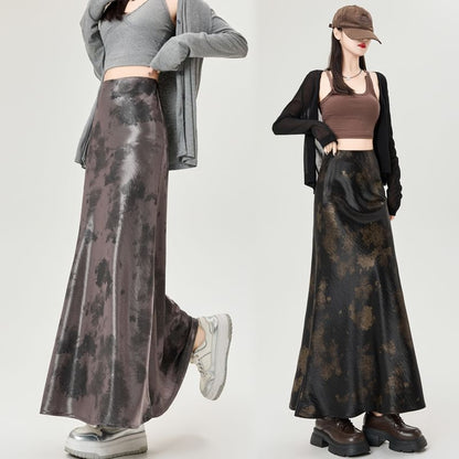 Dye Skirt Mermaid High Rise Maxi Tie