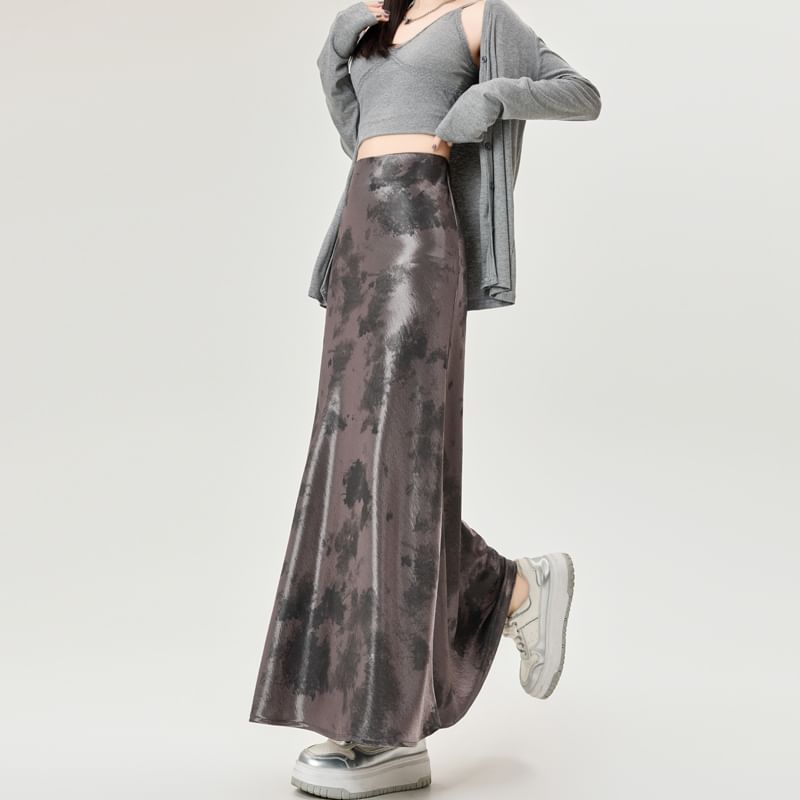 Dye Skirt Mermaid High Rise Maxi Tie