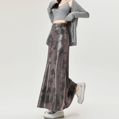 Dye Skirt Mermaid High Rise Maxi Tie