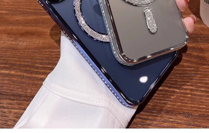 (Compatible MagSafe) Embellished Case Magnetic Phone with