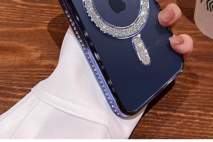 MagSafe) (Compatible Magnetic Embellished Phone with Case