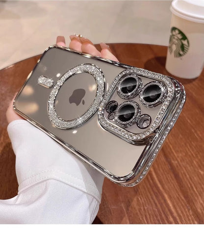 MagSafe) (Compatible Magnetic Embellished Phone with Case