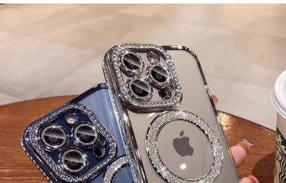 with MagSafe) Phone Case (Compatible Magnetic Embellished